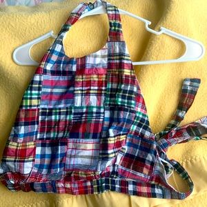 Urban Outfitters Plaid Patchwork Halter Top